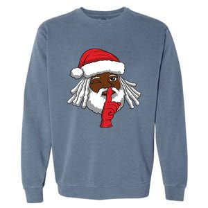 African American Santa Claus Christmas Party Decor Garment-Dyed Sweatshirt