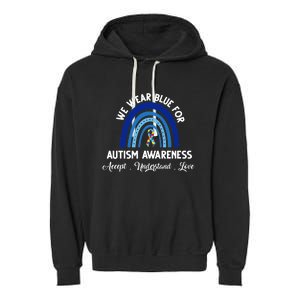 Autism Awareness Support Quotes Garment-Dyed Fleece Hoodie