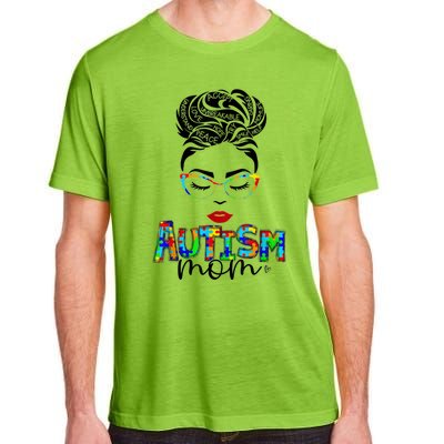 Autism Awareness Strong Mom Afro Mother Black Meaningful Gift Adult ChromaSoft Performance T-Shirt