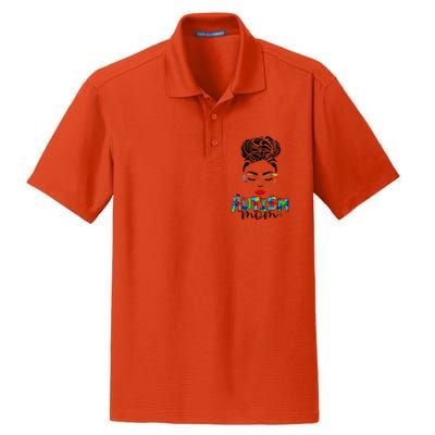 Autism Awareness Strong Mom Afro Mother Black Meaningful Gift Dry Zone Grid Polo