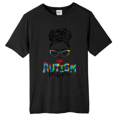 Autism Awareness Strong Mom Afro Mother Black Meaningful Gift Tall Fusion ChromaSoft Performance T-Shirt