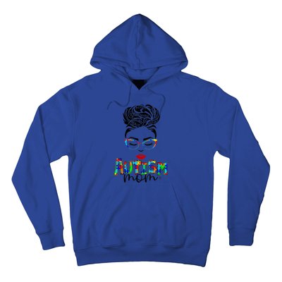 Autism Awareness Strong Mom Afro Mother Black Meaningful Gift Hoodie