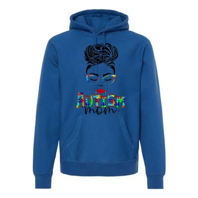 Autism Awareness Strong Mom Afro Mother Black Meaningful Gift Premium Hoodie