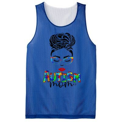 Autism Awareness Strong Mom Afro Mother Black Meaningful Gift Mesh Reversible Basketball Jersey Tank