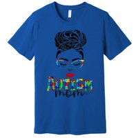 Autism Awareness Strong Mom Afro Mother Black Meaningful Gift Premium T-Shirt