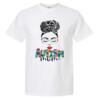 Autism Awareness Strong Mom Afro Mother Black Meaningful Gift Garment-Dyed Heavyweight T-Shirt