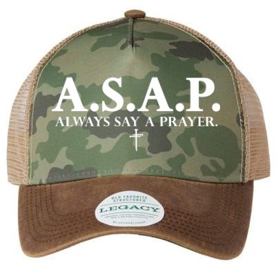 Asap Always Say A Prayer 3 Nails Cross Jesus Christ Christian Catholic Legacy Tie Dye Trucker Hat