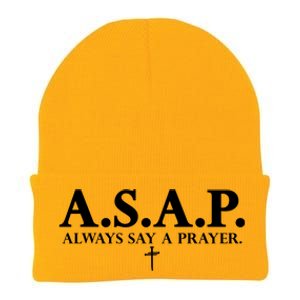 Asap Always Say A Prayer 3 Nails Cross Jesus Christ Christian Catholic Knit Cap Winter Beanie