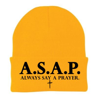 Asap Always Say A Prayer 3 Nails Cross Jesus Christ Christian Catholic Knit Cap Winter Beanie