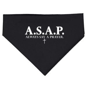 Asap Always Say A Prayer 3 Nails Cross Jesus Christ Christian Catholic USA-Made Doggie Bandana