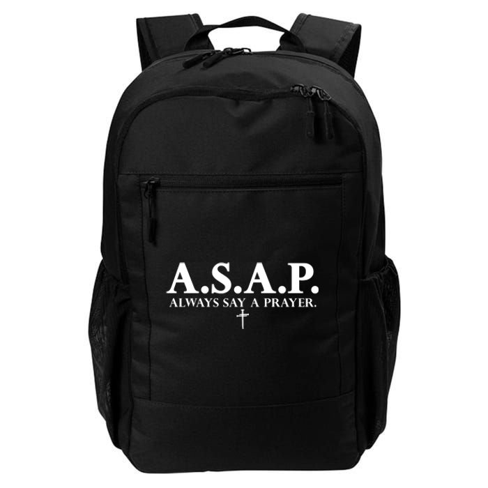 Asap Always Say A Prayer 3 Nails Cross Jesus Christ Christian Catholic Daily Commute Backpack