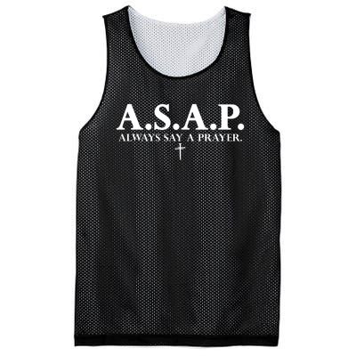 Asap Always Say A Prayer 3 Nails Cross Jesus Christ Christian Catholic Mesh Reversible Basketball Jersey Tank