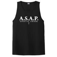 Asap Always Say A Prayer 3 Nails Cross Jesus Christ Christian Catholic PosiCharge Competitor Tank