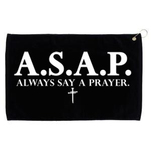 Asap Always Say A Prayer 3 Nails Cross Jesus Christ Christian Catholic Grommeted Golf Towel