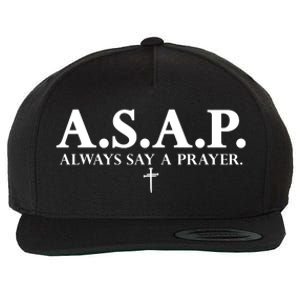 Asap Always Say A Prayer 3 Nails Cross Jesus Christ Christian Catholic Wool Snapback Cap