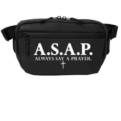 Asap Always Say A Prayer 3 Nails Cross Jesus Christ Christian Catholic Crossbody Pack