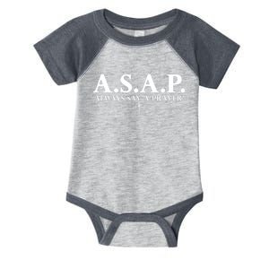 Asap Always Say A Prayer 3 Nails Cross Jesus Christ Christian Catholic Infant Baby Jersey Bodysuit