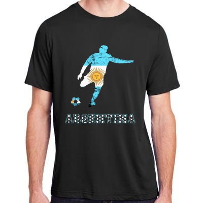 Argentina Argentina Soccer Player Sun Of May Argentina Flag Adult ChromaSoft Performance T-Shirt