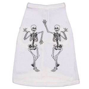 Alt Aesthetic Skeleton Dancing Dark Goth Halloween Skeletons Doggie Tank