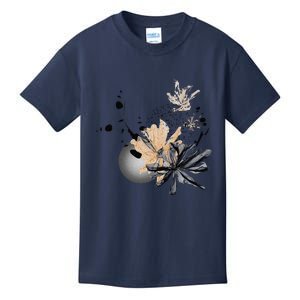 Artistic Abstract Smoky Back Floral Kids T-Shirt