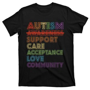 Autism Awareness Support Care Acceptance Accept Understand T-Shirt