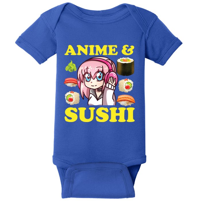 Anime And Sushi Funny Anime Kawaii Sushi Lover Gift Baby Bodysuit