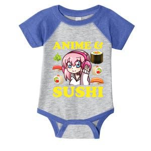 Anime And Sushi Funny Anime Kawaii Sushi Lover Gift Infant Baby Jersey Bodysuit