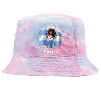 Afro Argentinian Sagittarius Queen Black Argentina Gift Tie-Dyed Bucket Hat