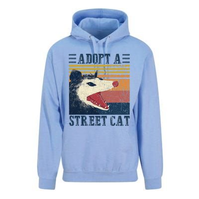 Adopt A Street Cat Funny Opossum Vintage  Unisex Surf Hoodie