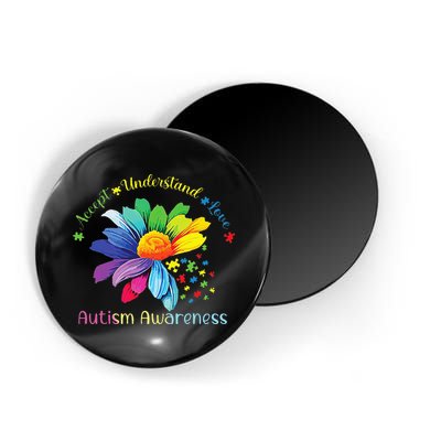Autism Awareness Sunflower Accept Understand Love Autistic Magnet