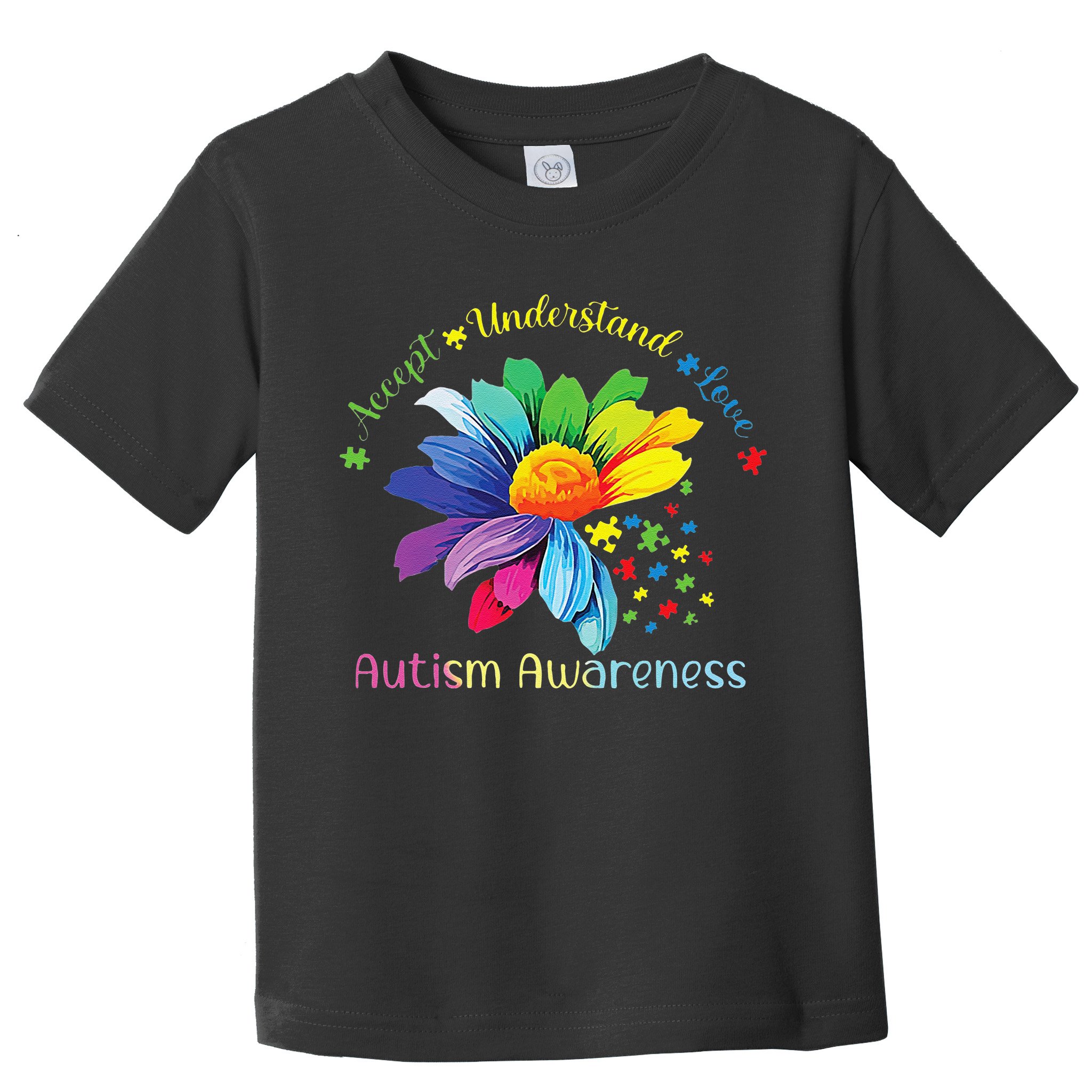 Autism Awareness Sunflower Accept Understand Love Autistic Toddler T-Shirt