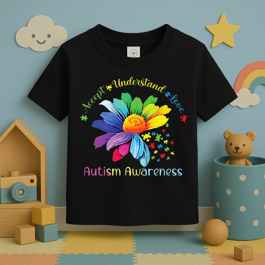 Autism Awareness Sunflower Accept Understand Love Autistic Toddler T-Shirt