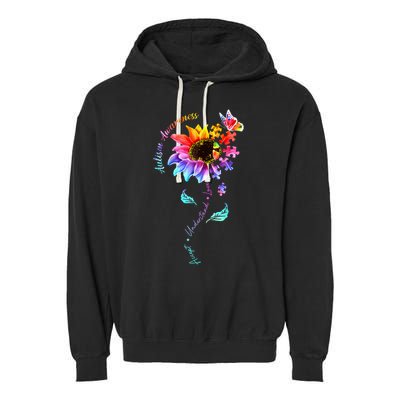 Autism Awareness Sunflower Autism Sunflower  Garment-Dyed Fleece Hoodie