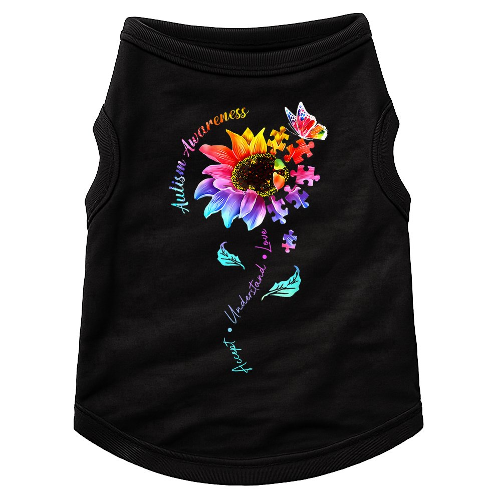 Autism Awareness Sunflower Autism Sunflower  Doggie Tank
