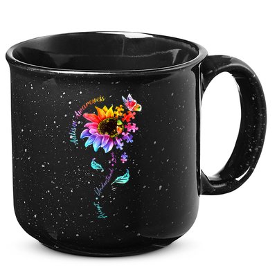 Autism Awareness Sunflower Autism Sunflower  15oz Campfire Ceramic Mug