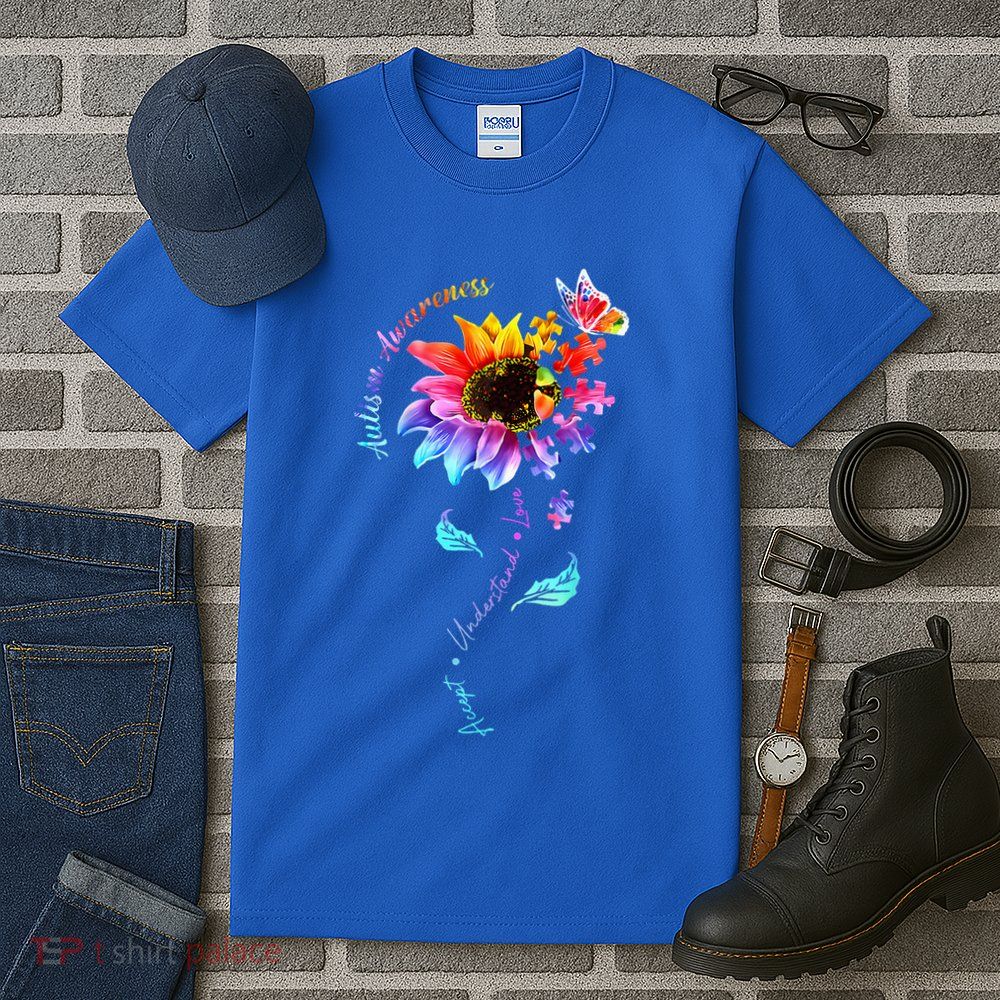 Autism Awareness Sunflower Autism Sunflower  Tall T-Shirt