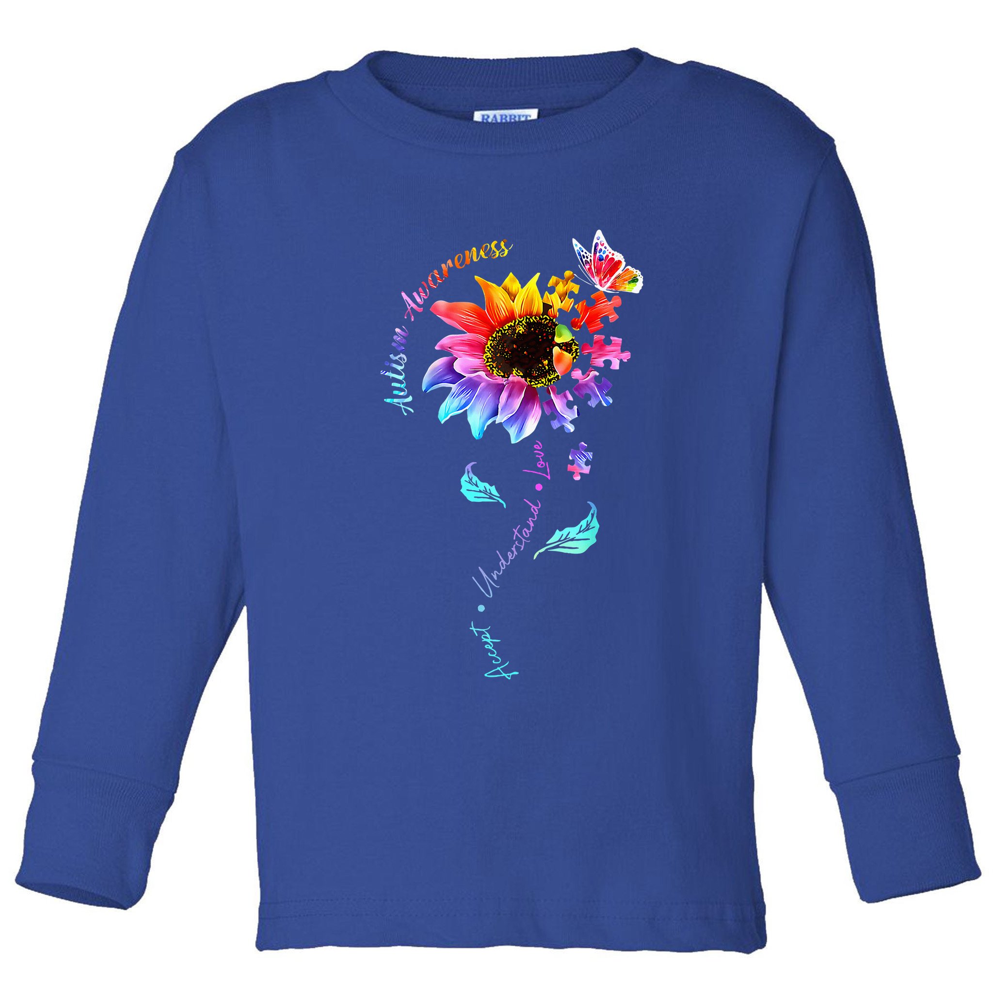Autism Awareness Sunflower Autism Sunflower  Toddler Long Sleeve Shirt