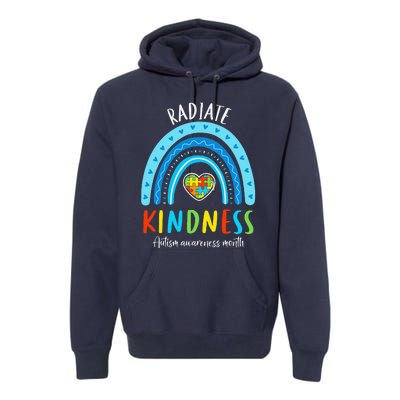 Autism Awareness Special Ed Teacher Radiate Kindness Rainbow Premium Hoodie