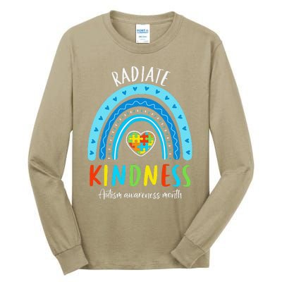 Autism Awareness Special Ed Teacher Radiate Kindness Rainbow Tall Long Sleeve T-Shirt