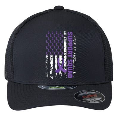 Alzheimers Awareness Support Squad Alzheimers Disease Flexfit Unipanel Trucker Cap