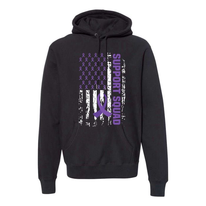 Alzheimers Awareness Support Squad Alzheimers Disease Premium Hoodie