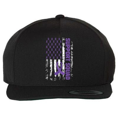 Alzheimers Awareness Support Squad Alzheimers Disease Wool Snapback Cap