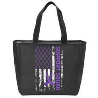 Alzheimers Awareness Support Squad Alzheimers Disease Zip Tote Bag