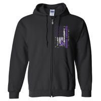 Alzheimers Awareness Support Squad Alzheimers Disease Full Zip Hoodie