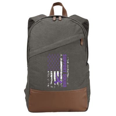 Alzheimers Awareness Support Squad Alzheimers Disease Cotton Canvas Backpack