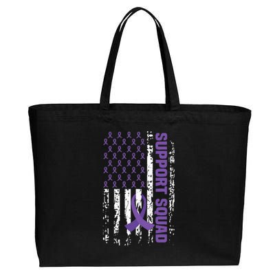 Alzheimers Awareness Support Squad Alzheimers Disease Cotton Canvas Jumbo Tote