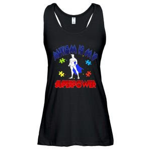 Autism Awareness Superpower Hero Support Puzzle Ladies Essential Flowy Tank