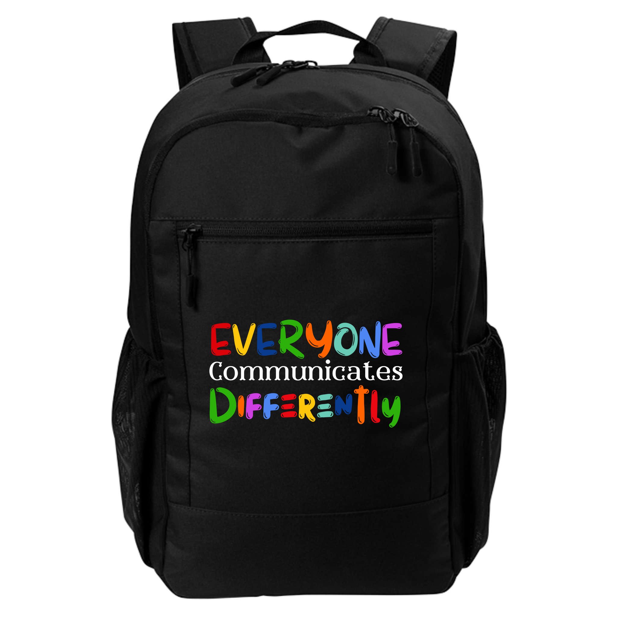 Autism Awareness Support, Everyone Communicates Differently Backpack
