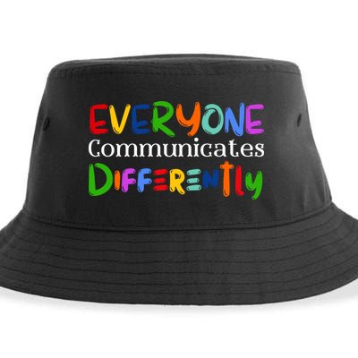 Autism Awareness Support, Everyone Communicates Differently Sustainable Bucket Hat