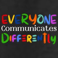 Autism Awareness Support, Everyone Communicates Differently 25L Jumbo Tote